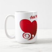Mug Coeur rouge personnalisé (Gauche)