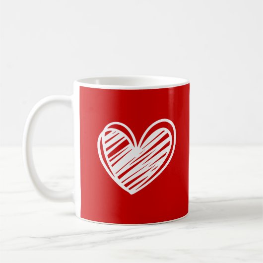 Mug Cœur Rouge Personnalisé – Cadeau pour Demoisel (Gauche)