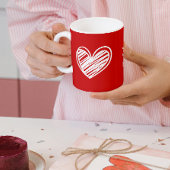 Mug Cœur Rouge Personnalisé – Cadeau pour Demoisel