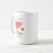 Mug coeur rouge pour ma valentine (Devant gauche)