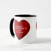 Mug Coeur rouge romantique avec nom Saint Valentin`s D (Devant gauche)