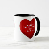 Mug Coeur rouge romantique avec nom Saint Valentin`s D (Devant droit)