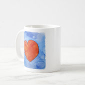 Mug Coeur rouge sur le bleu 2011 (Devant gauche)