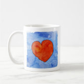 Mug Coeur rouge sur le bleu 2011 (Gauche)