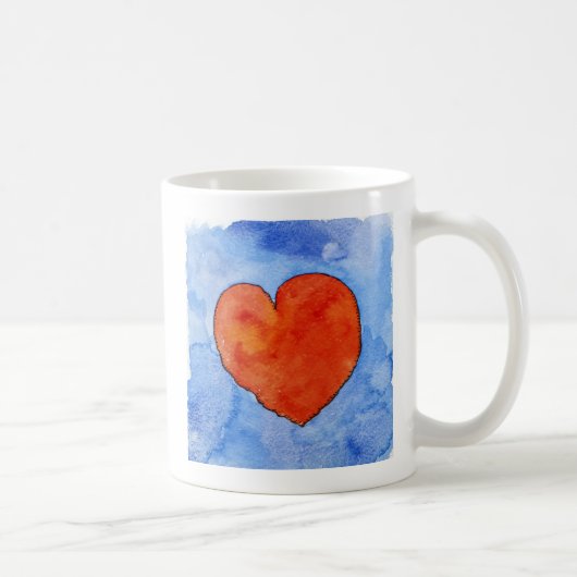 Mug Coeur rouge sur le bleu 2011 (Droite)