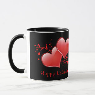 Mug Coeur rouge valentin romantique arrière - plan no