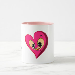 Mug coeur rouge valentine