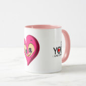 Mug coeur rouge valentine (Devant droit)