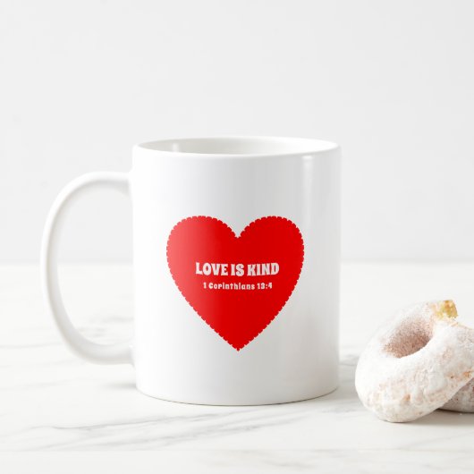 Mug Coeur saint Jacques Saint-Valentin (Avec donut)