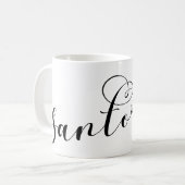 Mug Coeur Santorin En Drapeau, Grèce, Thira (Devant gauche)