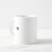 Mug Cœur Simple Bourgogne Marron Moderne Chic Minimali (Devant gauche)