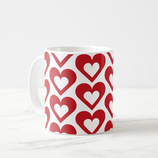 Mug Coeur sur coeur (Devant gauche)
