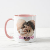 Mug Coeur toi, meilleur maman jamais ruban (Gauche)