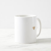Mug Cœur tout simple Caramel beige Moderne Chic minima (Devant droit)