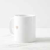 Mug Cœur tout simple Caramel beige Moderne Chic minima (Devant gauche)