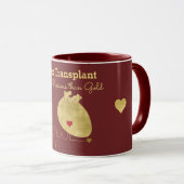 Mug Coeur Transplant Gold Maroon (Devant droit)