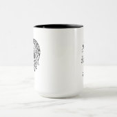 Mug Coeur tribal noir et blanc Personnalisé (Centre)