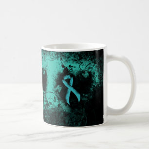Mug Coeur turquoise de pontage du ruban
