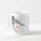 Mug Coeur U du papa I de petite fille de Daddys je (Devant gauche)