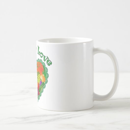 Mug Coeur végétarien d'amour (Droite)