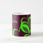 Mug coeur vert en violet (Centre)
