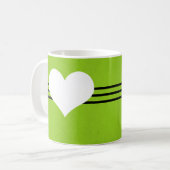 Mug Coeur Vert Moderne (Devant gauche)