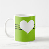 Mug Coeur Vert Moderne (Gauche)