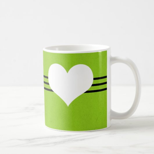 Mug Coeur Vert Moderne (Droite)
