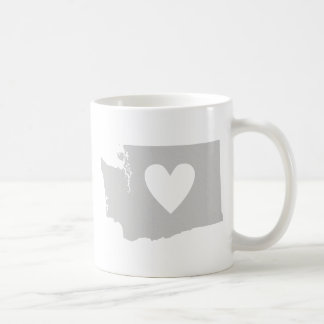Mug Coeur Washington En Forme Gris Lashingtonien Amour