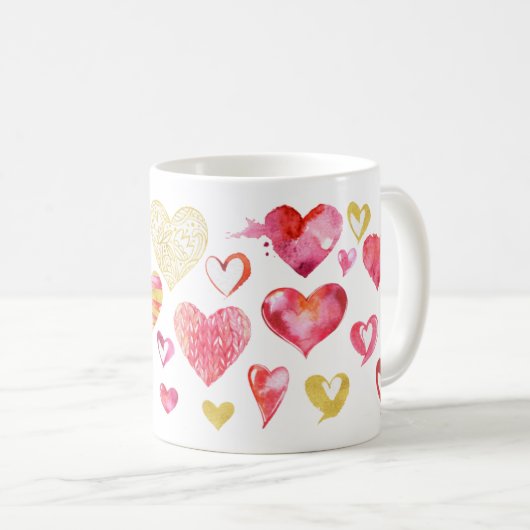 Mug Coeurs (Devant droit)