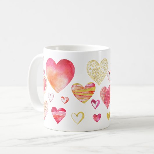 Mug Coeurs (Devant gauche)
