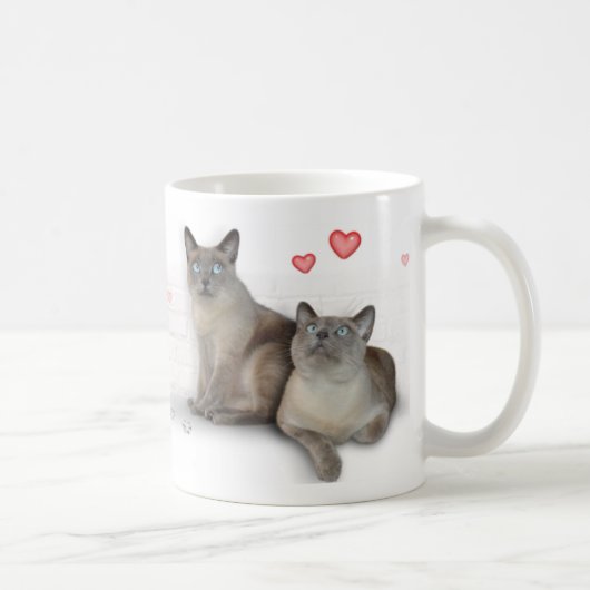Mug Coeurs 4 Chats (Droite)
