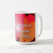 Mug Coeurs administratifs heureux de jour de (Devant droit)