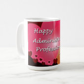Mug Coeurs administratifs heureux de jour de (Devant gauche)