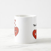 Mug Coeurs adorables du dessin animé (Centre)