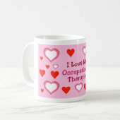 Mug Coeurs : Aimez mon ergothérapiste (Devant gauche)