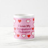 Mug Coeurs : Aimez mon ergothérapiste (Centre)