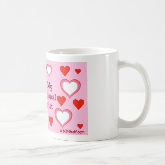 Mug Coeurs : Aimez mon ergothérapiste (Droite)
