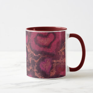 Mug Coeurs, amour romantique rose rouge valentines cad