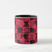 Mug Coeurs amour Valentines Day texture motif rayée (Centre)