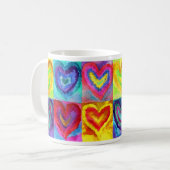 Mug Coeurs aquarelle (Devant gauche)
