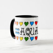 Mug Coeurs Aquarius (Devant gauche)