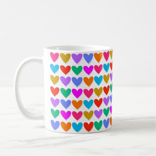 Mug Coeurs arc-en-ciel (Gauche)