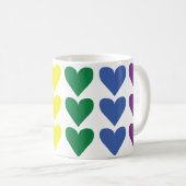 Mug Coeurs arc-en-ciel (Devant droit)
