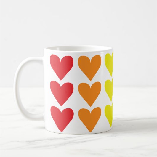 Mug Coeurs arc-en-ciel (Gauche)