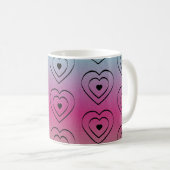 Mug Coeurs arc-en-ciel Coeur Black Pride (Devant droit)
