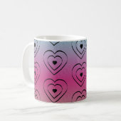 Mug Coeurs arc-en-ciel Coeur Black Pride (Devant gauche)