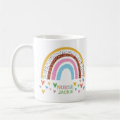 Mug Coeurs arc-en-ciel colorés personnalisés Infirmièr (Gauche)