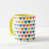 Mug Cœurs Arc-en-ciel Colorés Vibrants (Devant gauche)