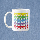 Mug Coeurs arc-en-ciel Hawaii